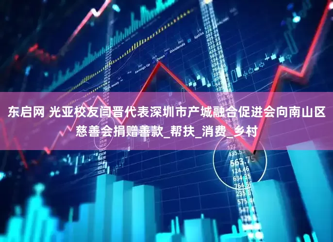 东启网 光亚校友闫晋代表深圳市产城融合促进会向南山区慈善会捐赠善款_帮扶_消费_乡村